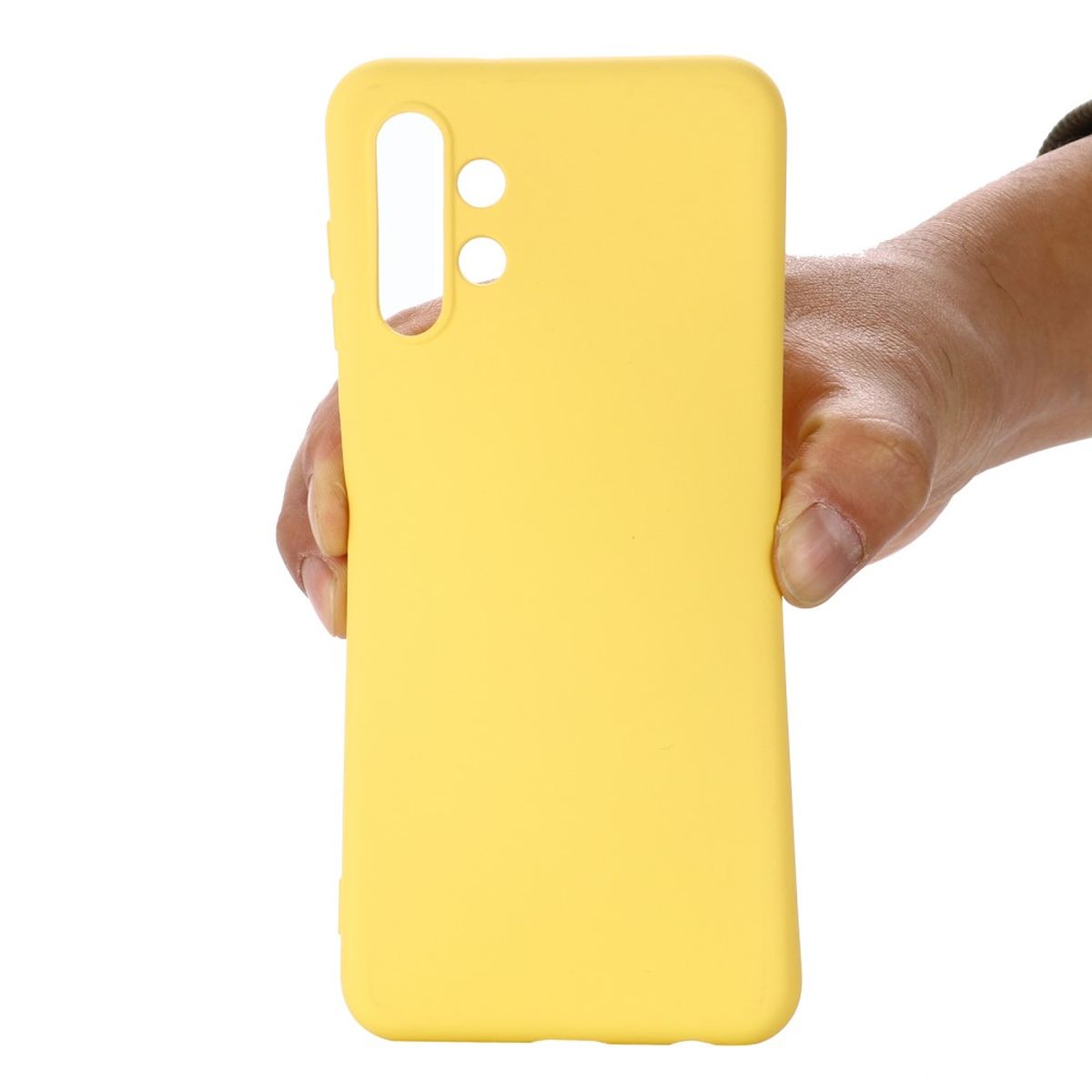 Hülle für Samsung Galaxy A13 4G Handyhülle Silikon Case Cover Bumper Matt Gelb