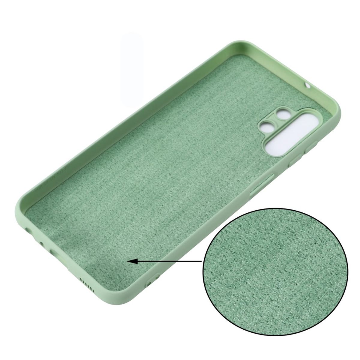 Hülle für Samsung Galaxy A13 4G Handyhülle Silikon Case Cover Bumper Matt Grün