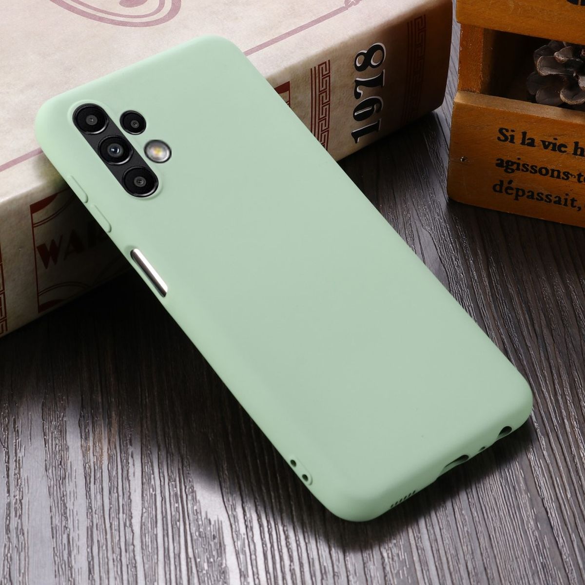 Hülle für Samsung Galaxy A13 4G Handyhülle Silikon Case Cover Bumper Matt Grün