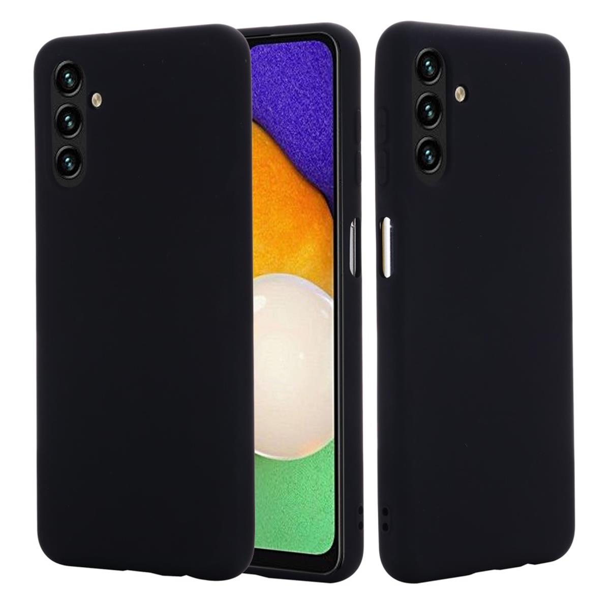 Hülle für Samsung Galaxy A13 5G/A04s Handyhülle Silikon Case Cover Matt Schwarz