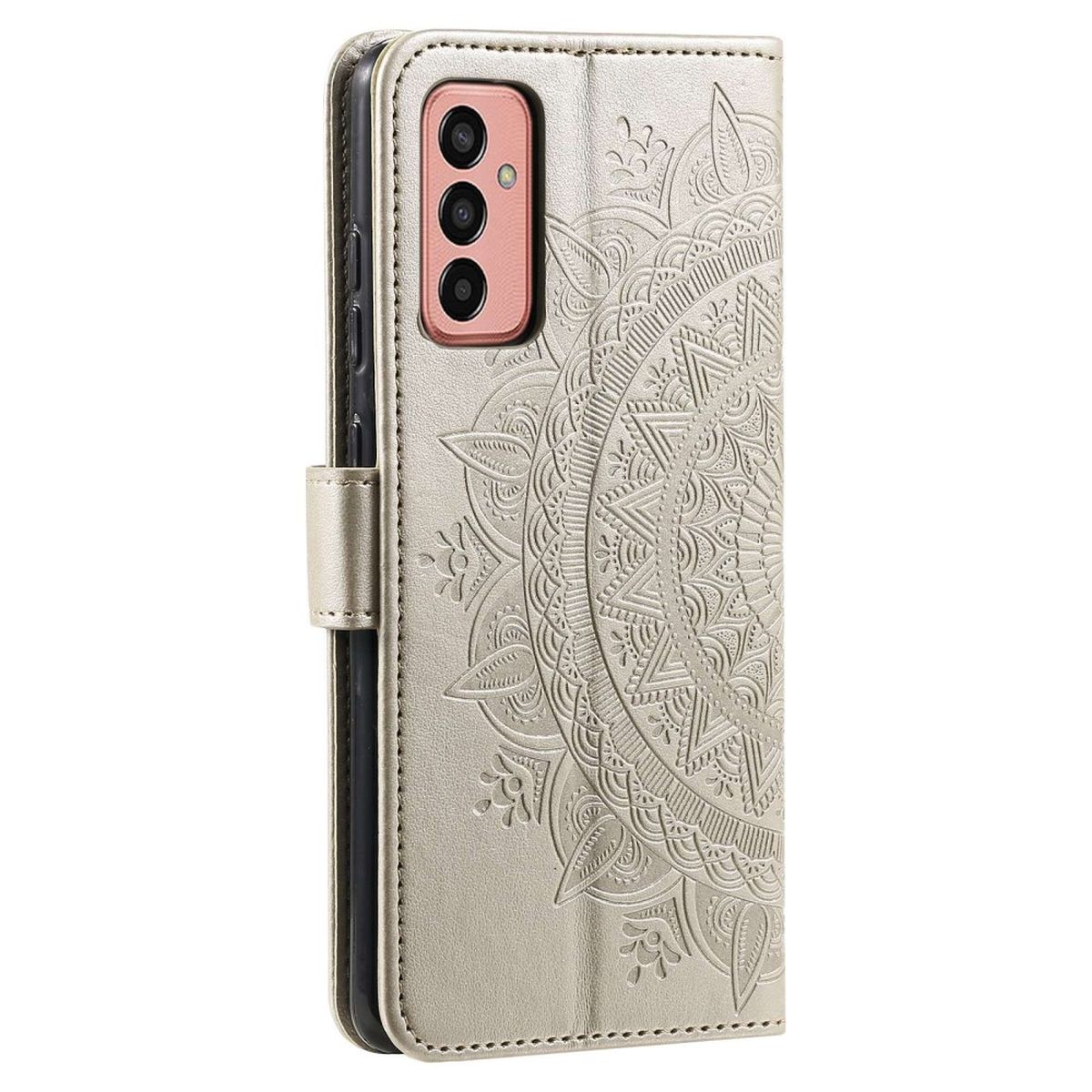 Hülle für Samsung Galaxy A14 4G/5G Handyhülle Flip Case Cover Etui Mandala Gold