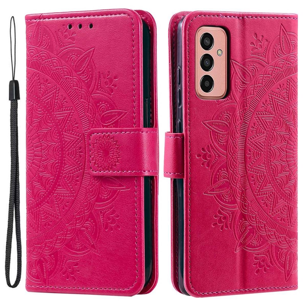 Hülle für Samsung Galaxy A14 4G/5G Handyhülle Flip Case Cover Etui Mandala Pink
