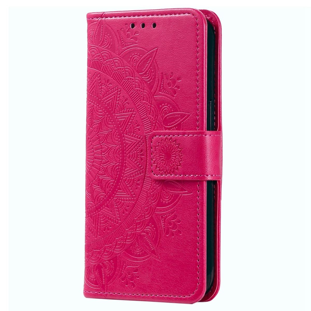 Hülle für Samsung Galaxy A14 4G/5G Handyhülle Flip Case Cover Etui Mandala Pink