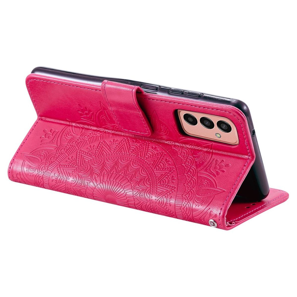 Hülle für Samsung Galaxy A14 4G/5G Handyhülle Flip Case Cover Etui Mandala Pink