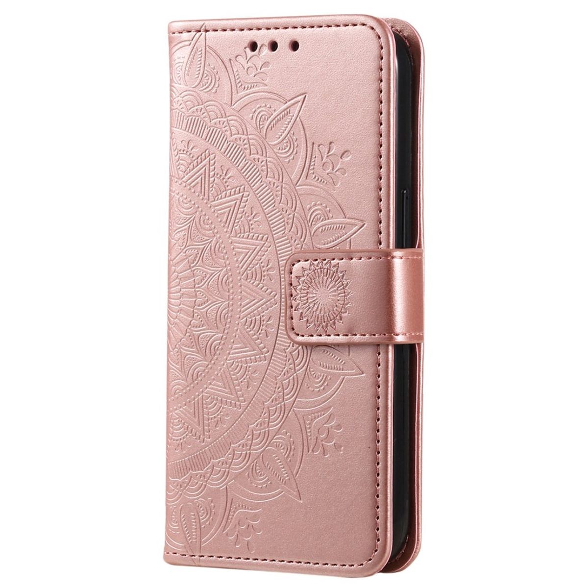 Hülle für Samsung Galaxy A14 4G/5G Handyhülle Flip Case Cover Mandala Rosegold