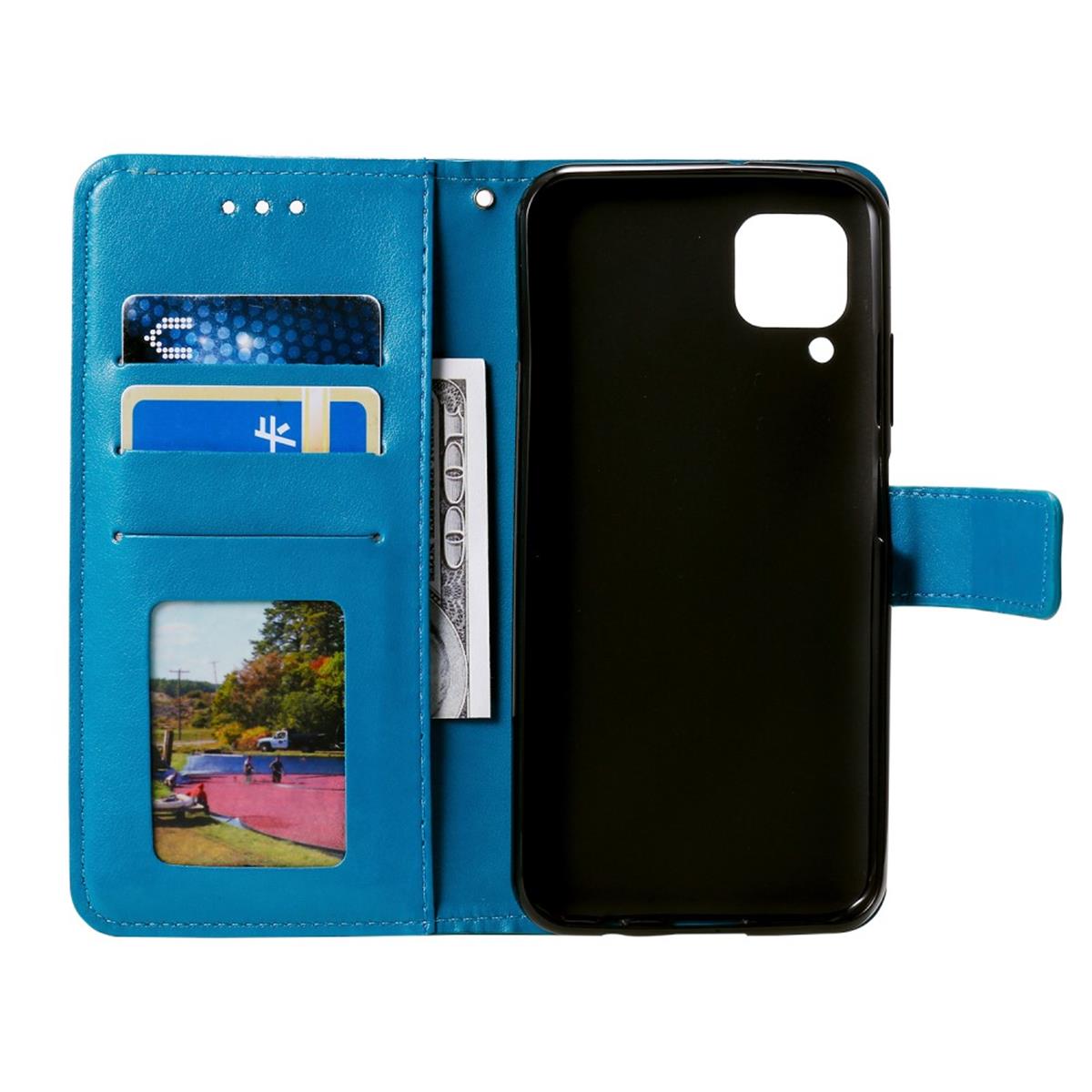Hülle für Samsung Galaxy A22 4G Handyhülle Flip Case Cover Tasche Mandala Blau