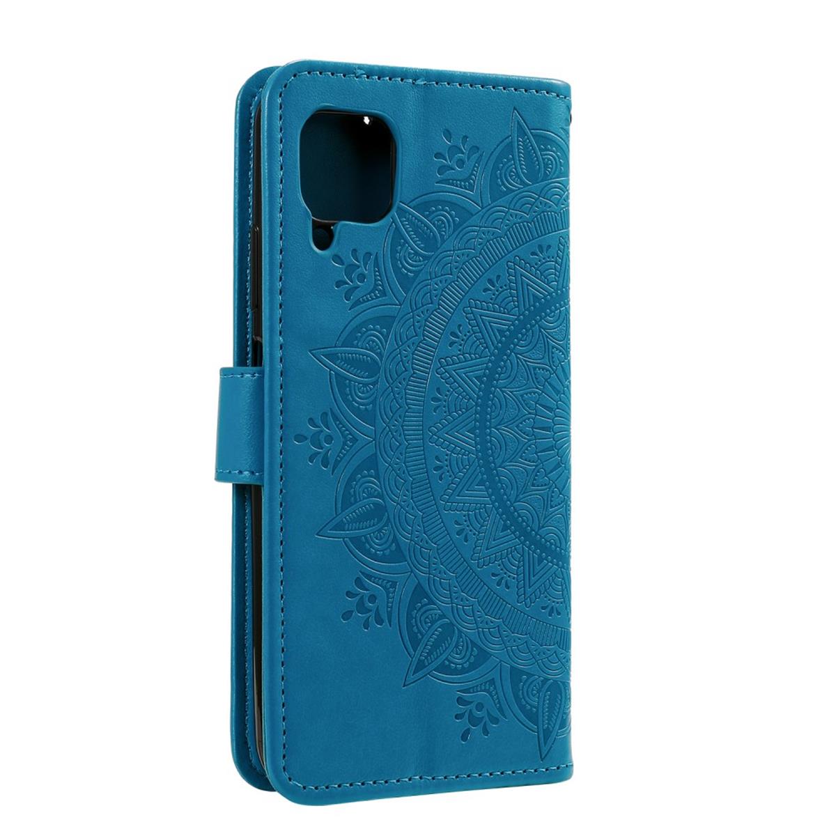 Hülle für Samsung Galaxy A22 4G Handyhülle Flip Case Cover Tasche Mandala Blau