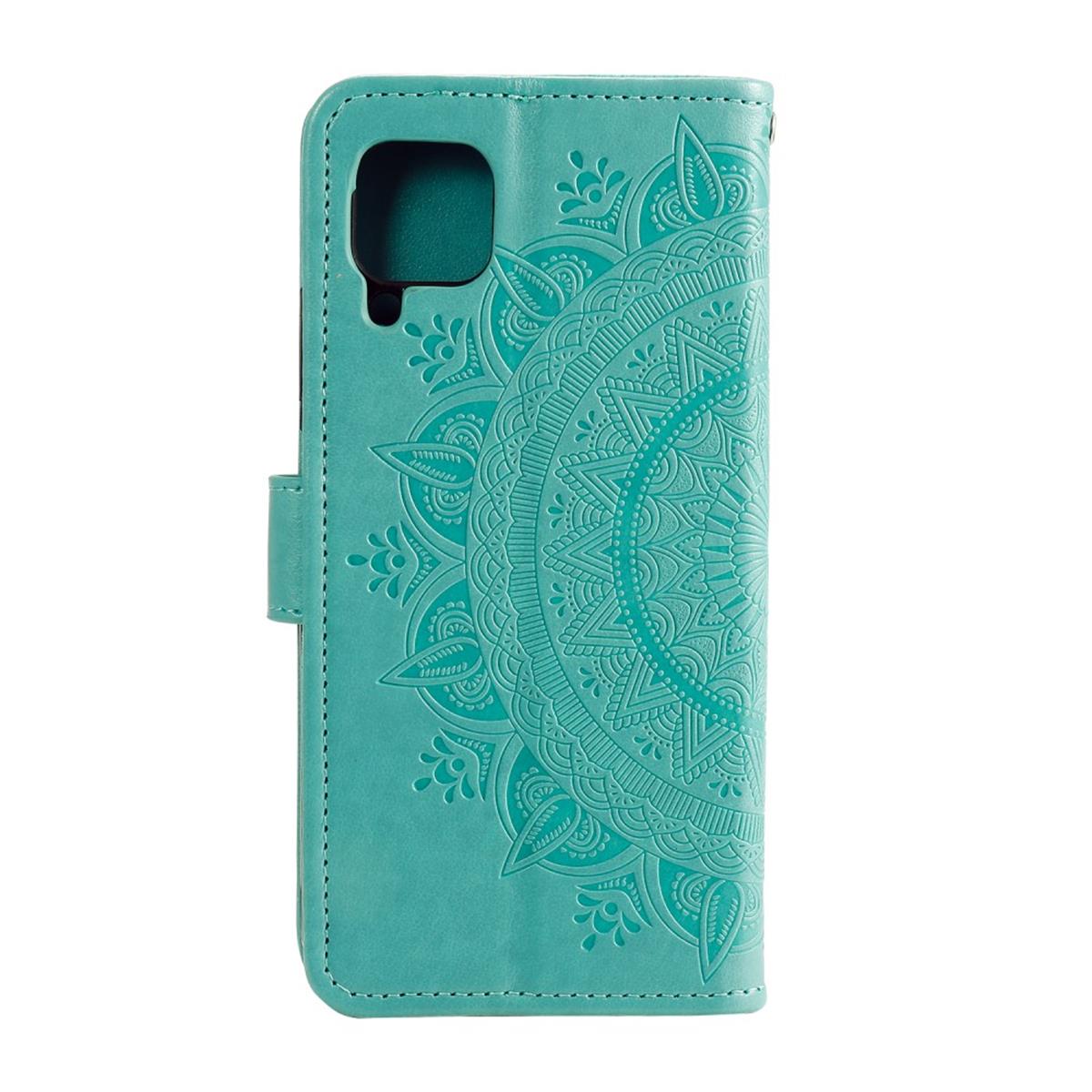 Hülle für Samsung Galaxy A22 4G Handyhülle Flip Case Cover Tasche Mandala Grün