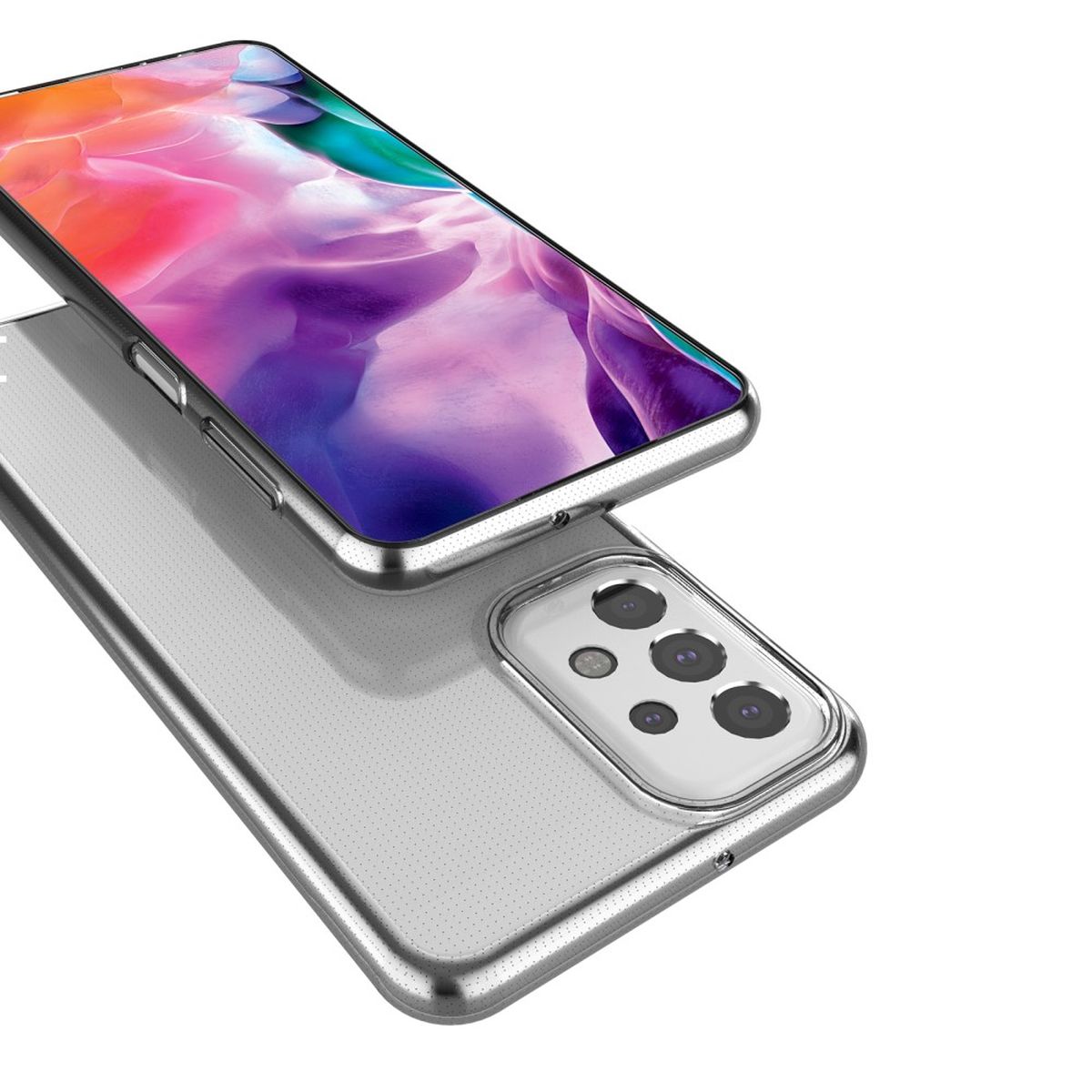 Hülle für Samsung Galaxy A23 Handyhülle Silikon Cover Case Bumper klar