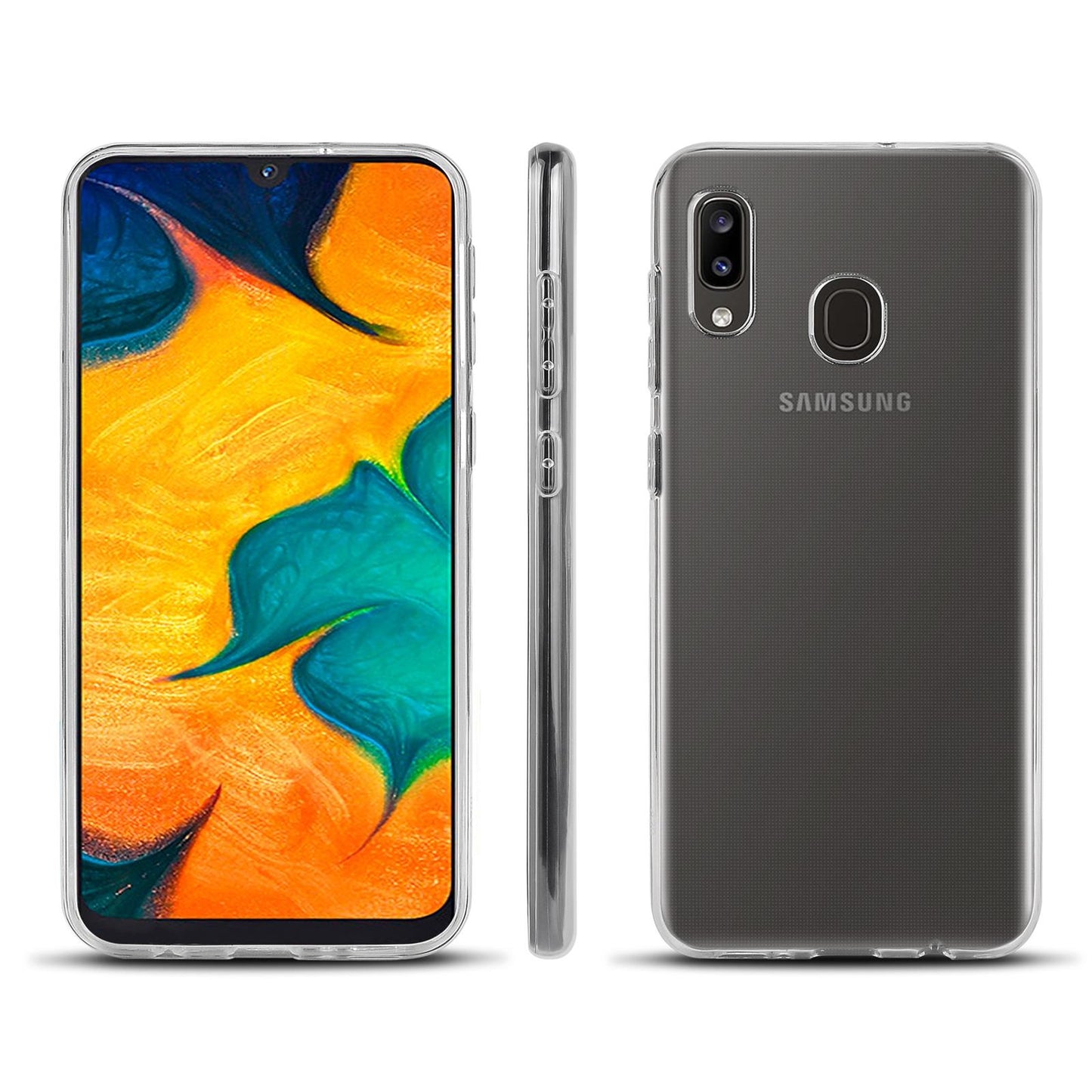 Hülle für Samsung Galaxy A30 Handyhülle Silikon Cover Schutzhülle Case klar
