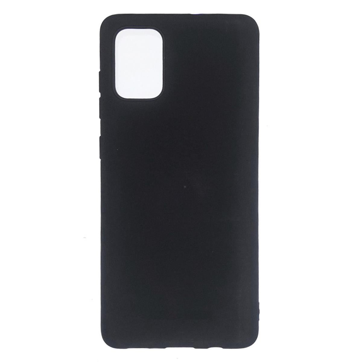 Hülle für Samsung Galaxy A32 4G Handy Silikon Case Cover Bumper Matt Schwarz