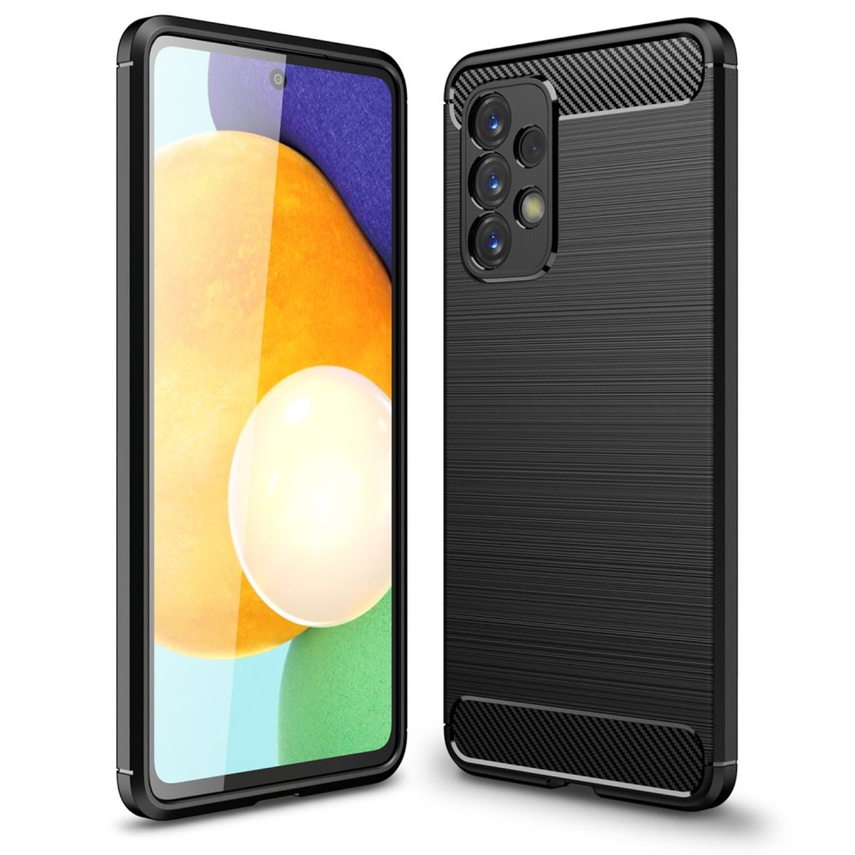 Hülle für Samsung Galaxy A33 5G Handyhülle Silikon Case Cover Carbonfarben