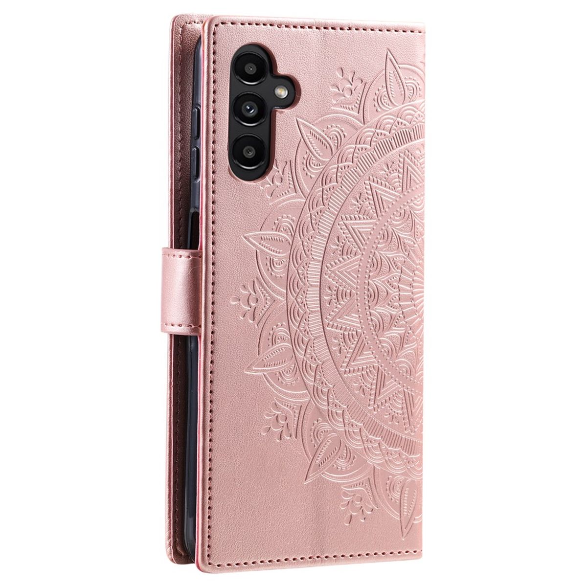 Hülle für Samsung Galaxy A34 5G Handyhülle Flip Case Cover Mandala Rosegold