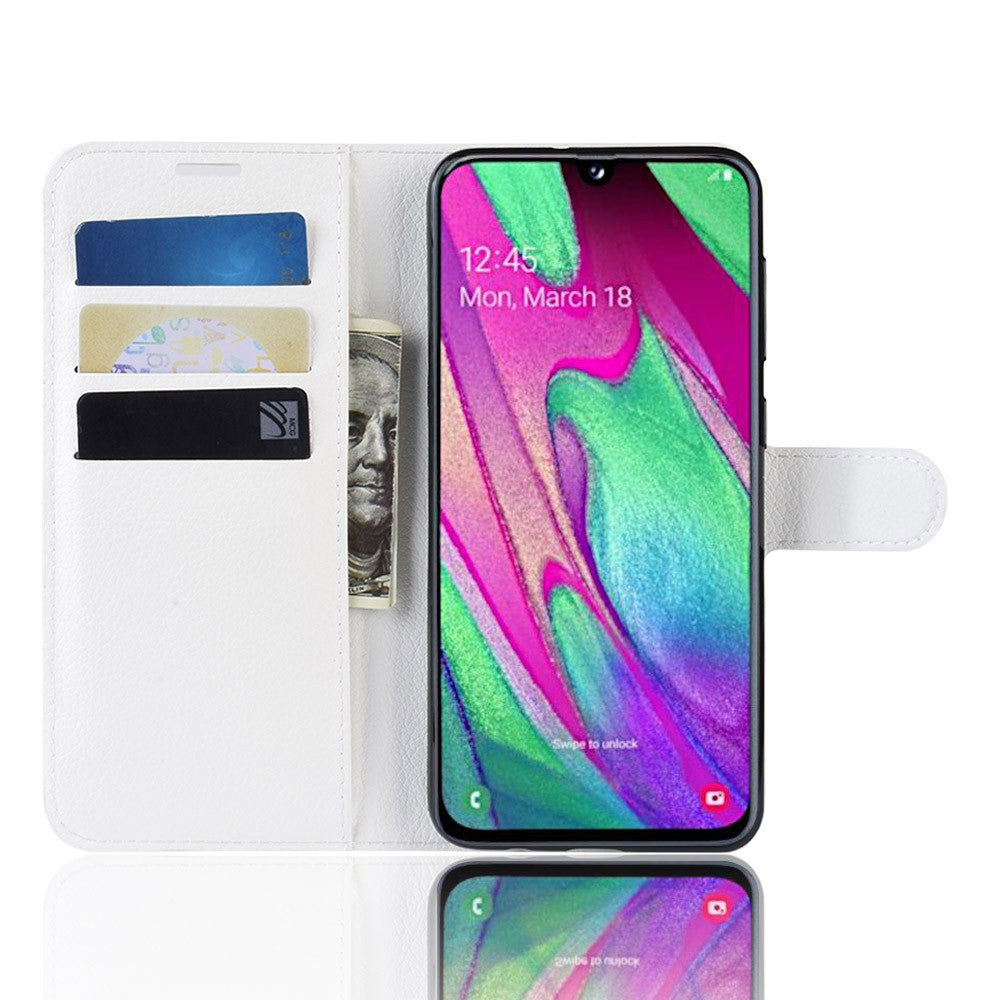 Hülle für Samsung Galaxy A40 Handyhülle Flip Cover Case Bumper Handytasche Weiß - CoverKingz