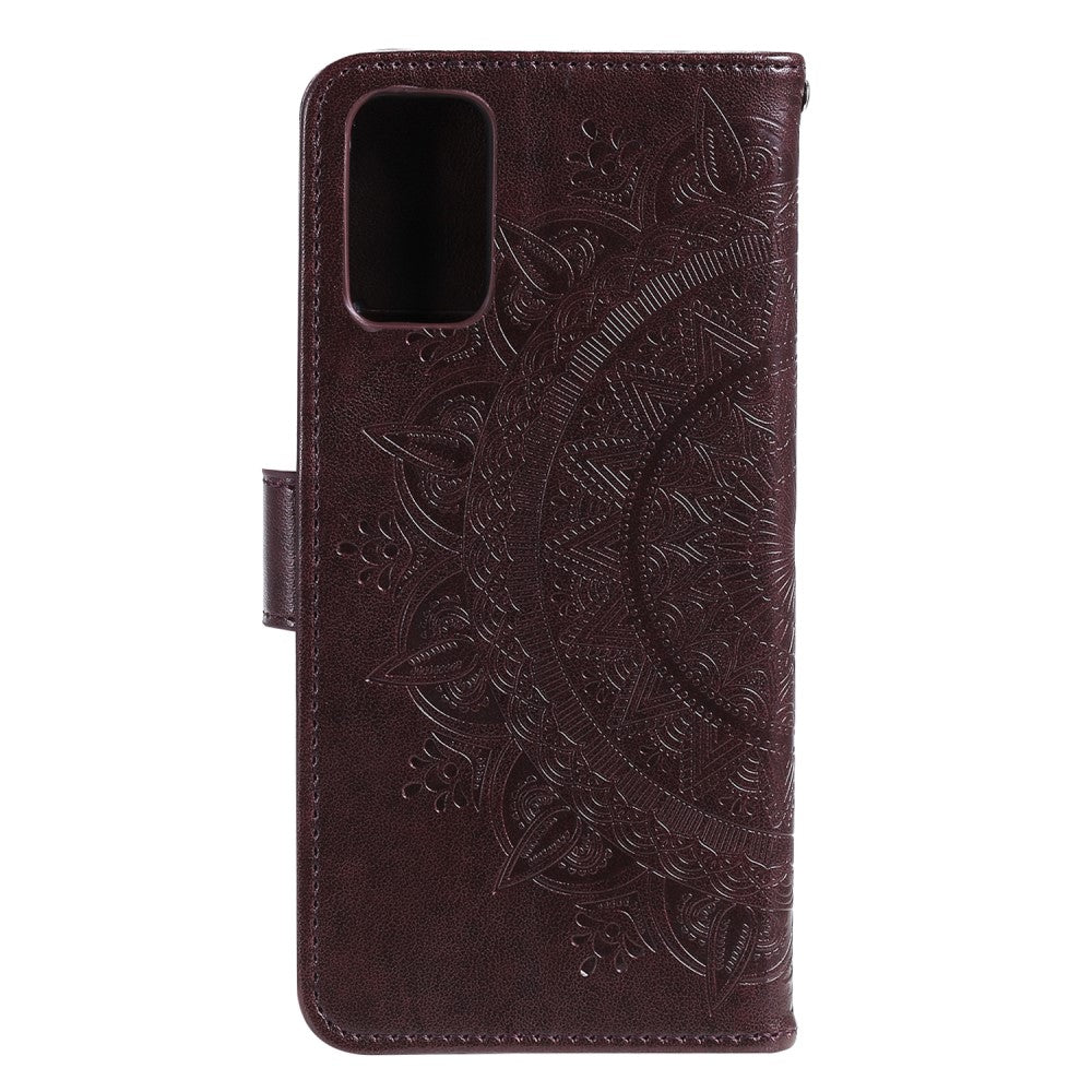 Hülle für Samsung Galaxy A41 Handyhülle Flip Case Cover Tasche Mandala Braun