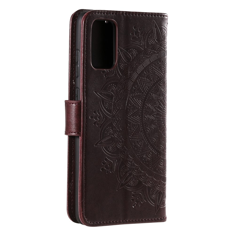 Hülle für Samsung Galaxy A41 Handyhülle Flip Case Cover Tasche Mandala Braun