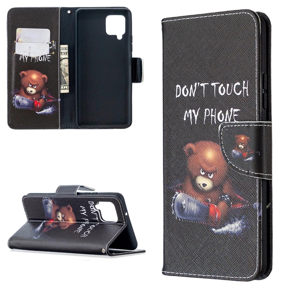 Hülle für Samsung Galaxy A42 5G Handyhülle Flip Case Cover Etui Tasche Motiv Bär