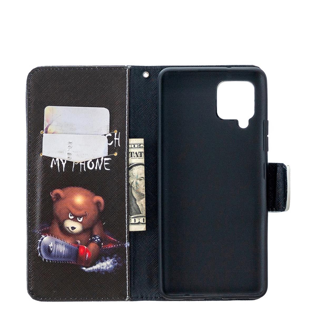 Hülle für Samsung Galaxy A42 5G Handyhülle Flip Case Cover Etui Tasche Motiv Bär