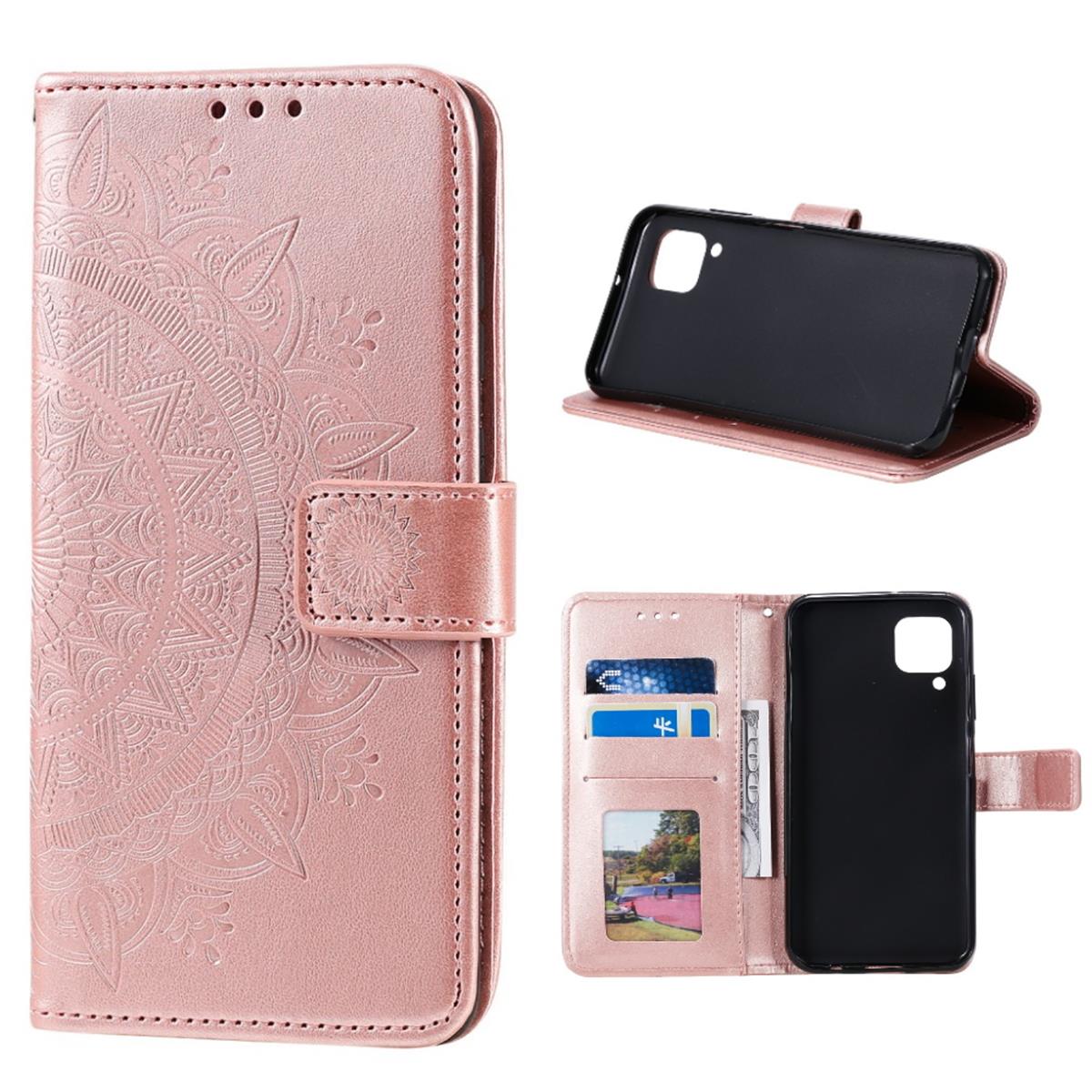 Hülle für Samsung Galaxy A42 5G Handyhülle Flip Case Cover Schutzhülle Mandala Rosegold