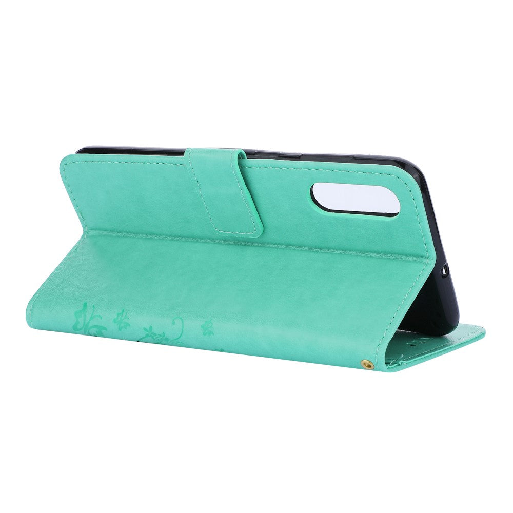 Hülle für Samsung Galaxy A50/A30s Handyhülle Flip Case Cover Schmetterling Grün - CoverKingz