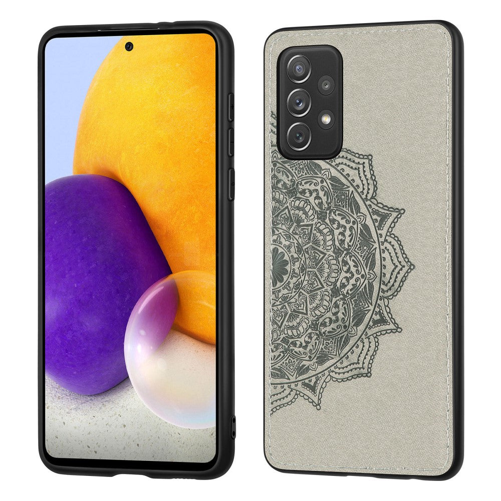 Hülle für Samsung Galaxy A52/A52 5G/A52s 5G Handyhülle Hybrid Cover Mandala Grau