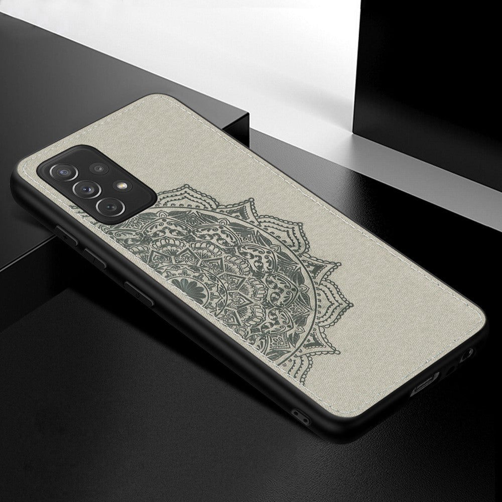 Hülle für Samsung Galaxy A52/A52 5G/A52s 5G Handyhülle Hybrid Cover Mandala Grau