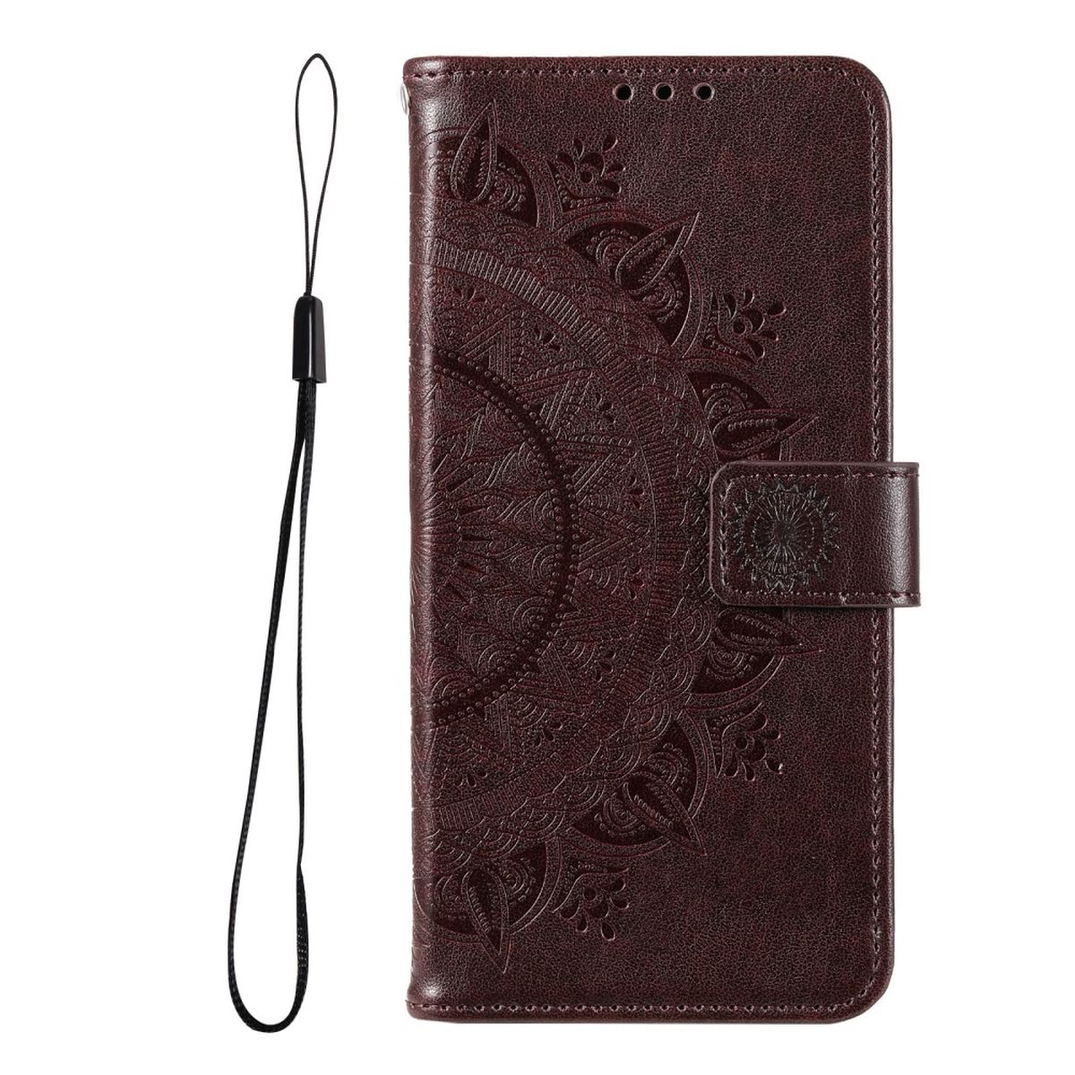 Hülle für Samsung Galaxy A53 5G Handyhülle Flip Case Cover Mandala Braun