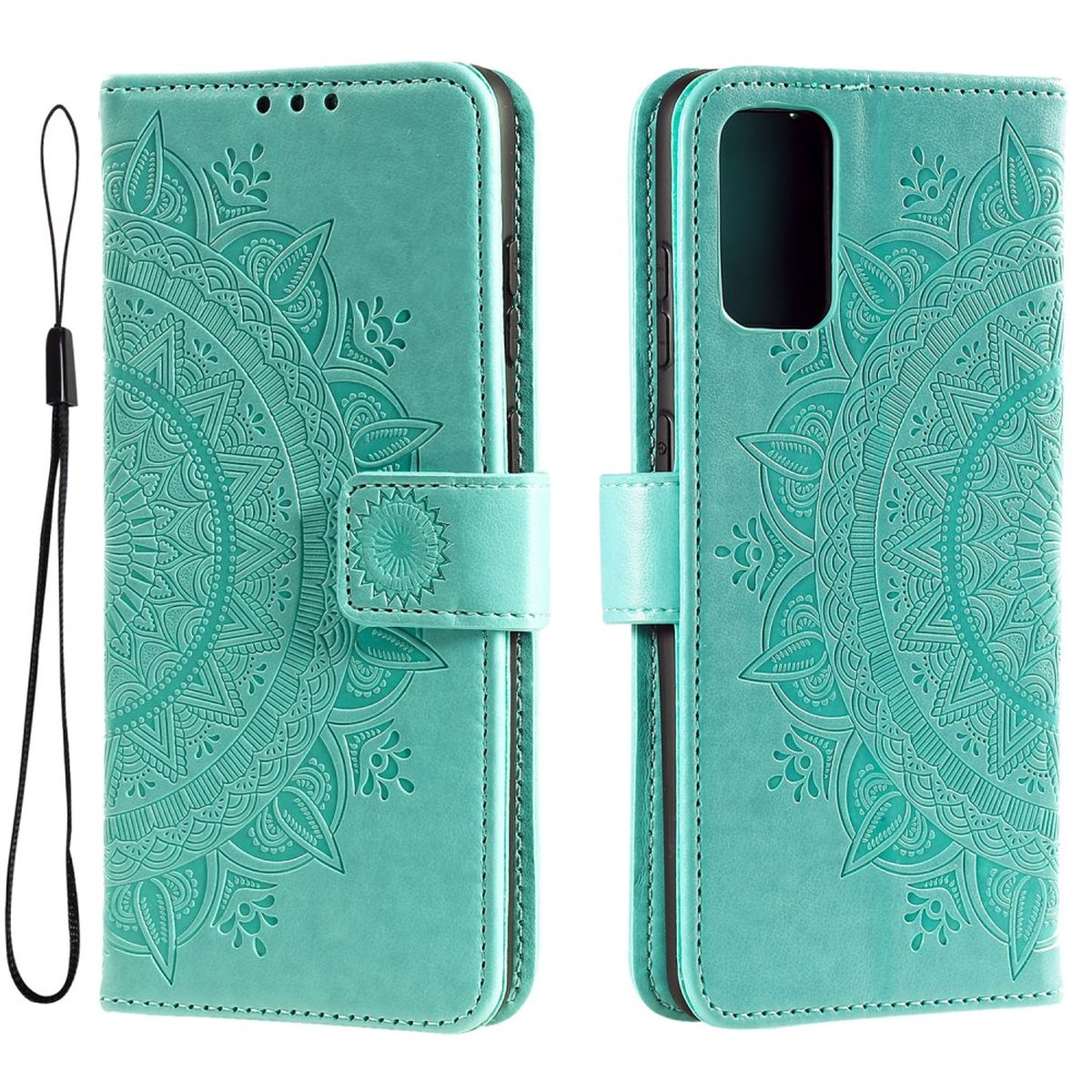 Hülle für Samsung Galaxy A53 5G Handyhülle Flip Case Cover Tasche Mandala Grün