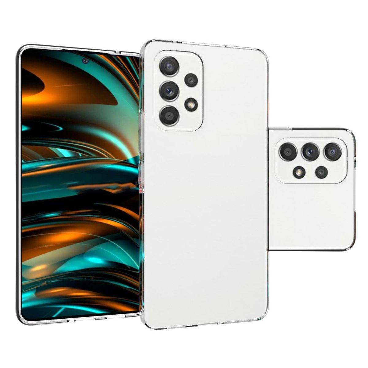 Hülle für Samsung Galaxy A53 5G Handyhülle Silikon Cover Case Bumper Etui klar