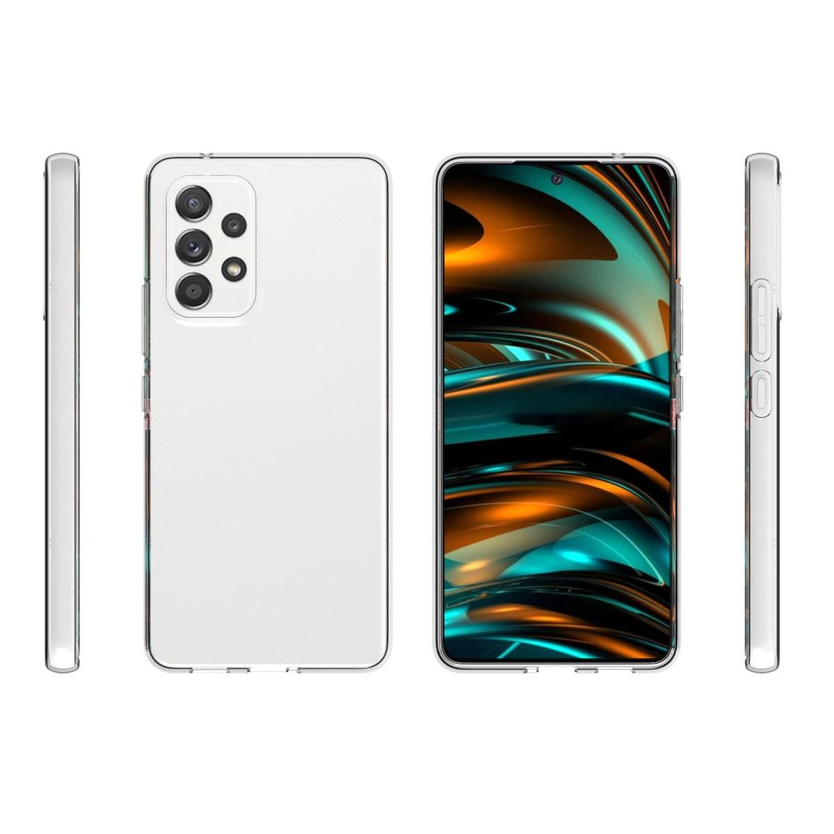 Hülle für Samsung Galaxy A53 5G Handyhülle Silikon Cover Case Bumper Etui klar