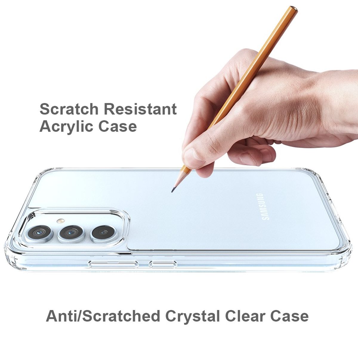 Hülle für Samsung Galaxy A54 5G Handy Case Hybrid Silikon Bumper Cover Klar