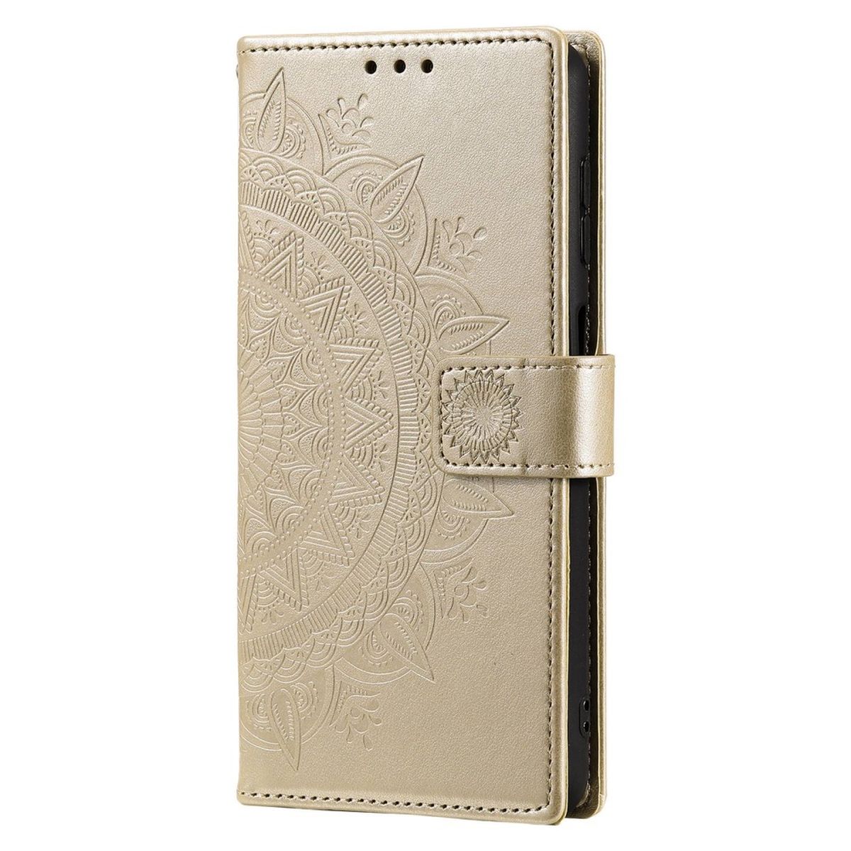 Hülle für Samsung Galaxy A54 5G Handyhülle Flip Case Cover Etui Mandala Gold