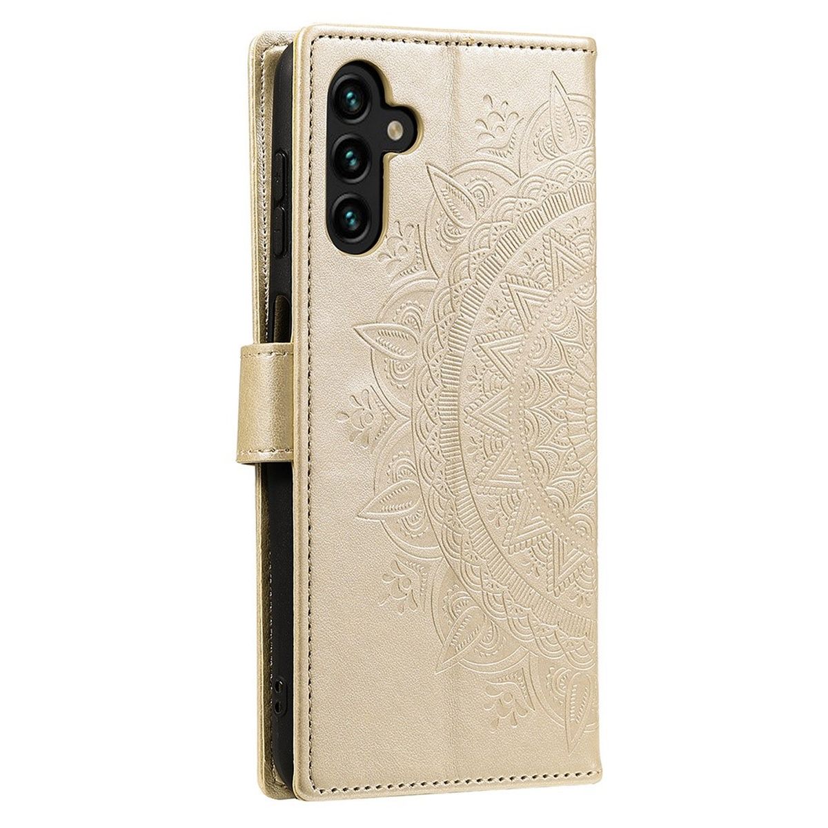 Hülle für Samsung Galaxy A54 5G Handyhülle Flip Case Cover Etui Mandala Gold