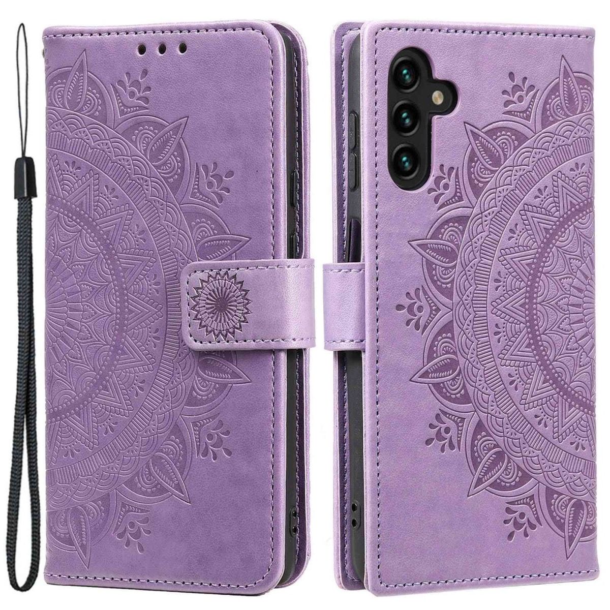 Hülle für Samsung Galaxy A54 5G Handyhülle Flip Case Cover Etui Mandala Lila