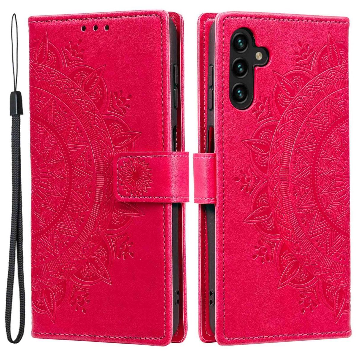 Hülle für Samsung Galaxy A54 5G Handyhülle Flip Case Cover Etui Mandala Pink