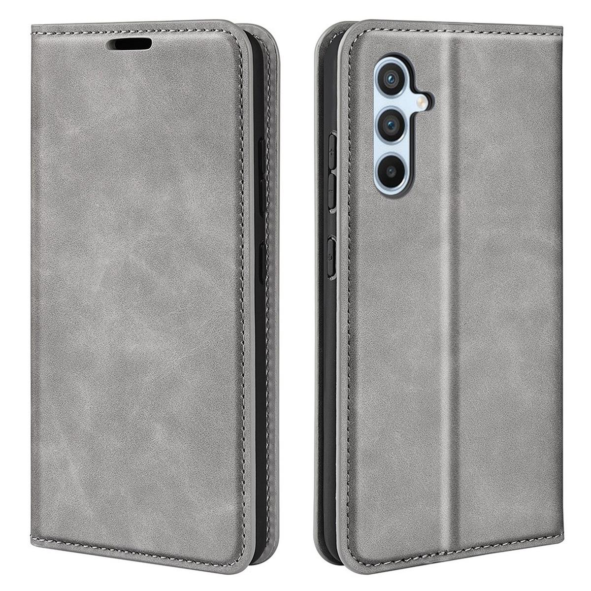 Hülle für Samsung Galaxy A54 5G Handyhülle Flip Case Cover Tasche Etui Grau