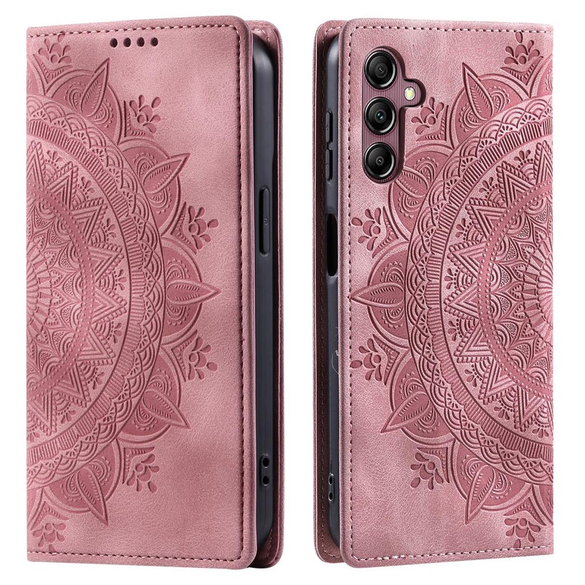Hülle für Samsung Galaxy A55 5G Handyhülle Flip Case Cover Tasche Mandala Rose