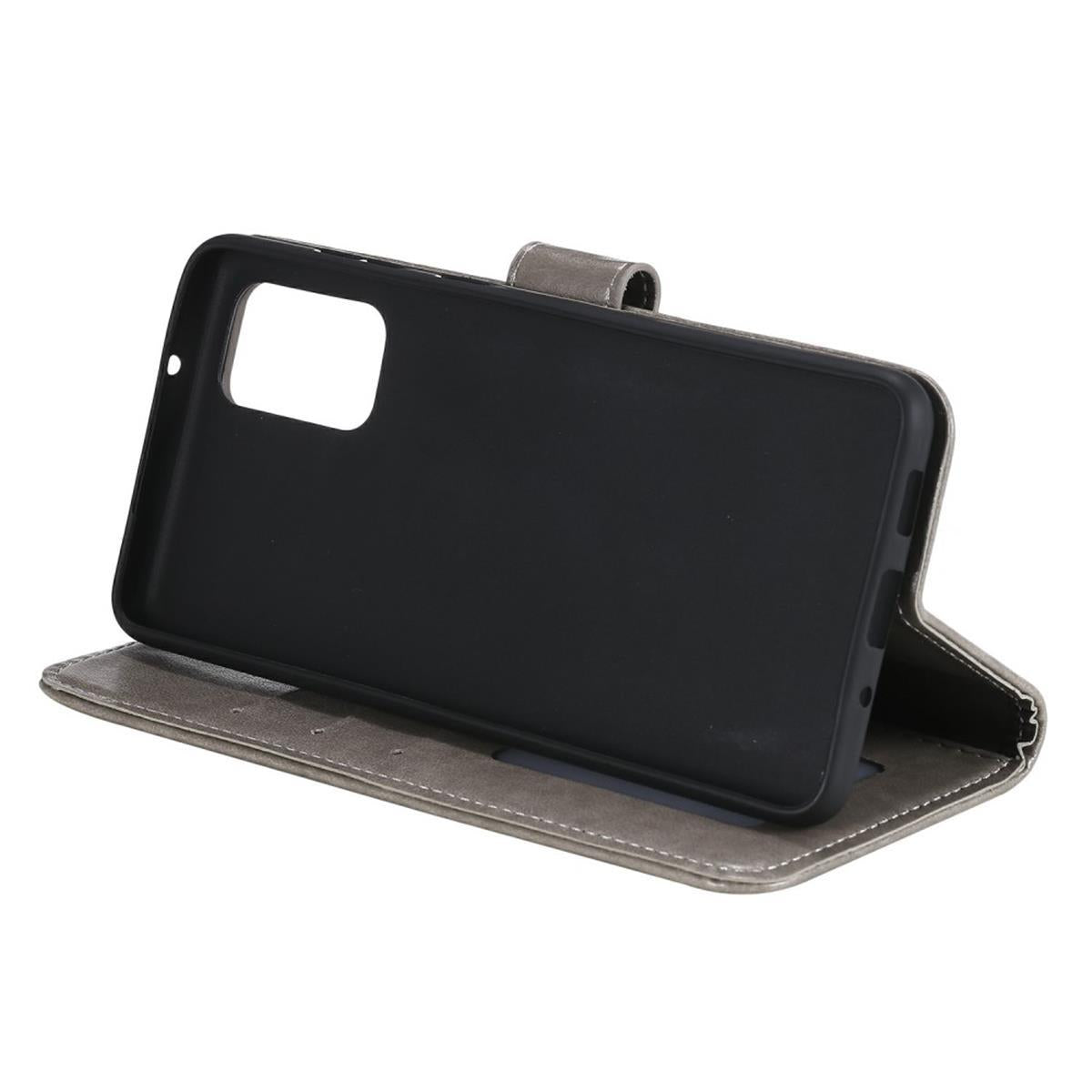 Hülle für Samsung Galaxy A72 Handyhülle Flip Case Cover Tasche Mandala Grau