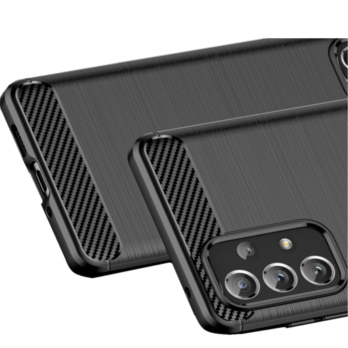 Hülle für Samsung Galaxy A73 5G Handyhülle Silikon Case Cover Carbonfarben