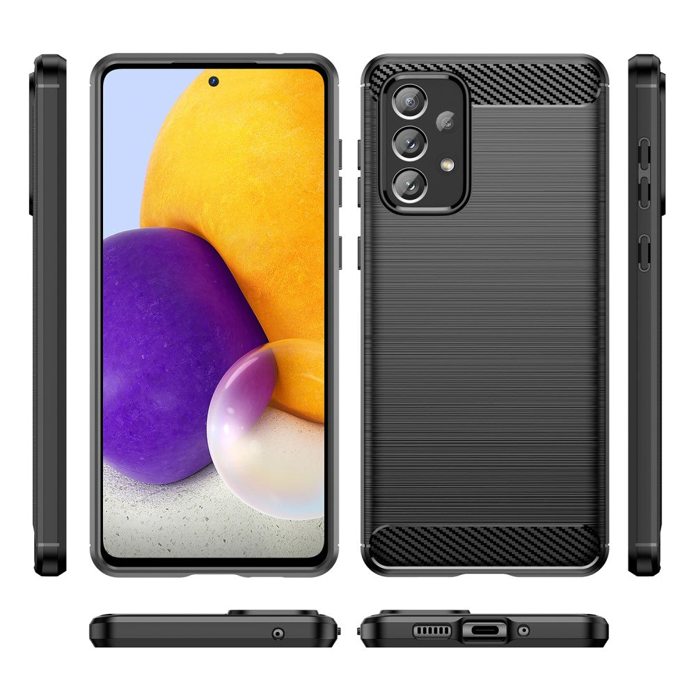 Hülle für Samsung Galaxy A73 5G Handyhülle Silikon Case Cover Carbonfarben