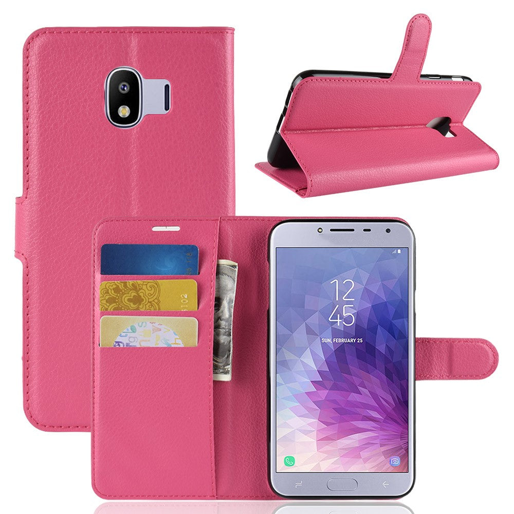 Hülle für Samsung Galaxy J4 2018 Handyhülle Flip Case Schutzhülle Pink