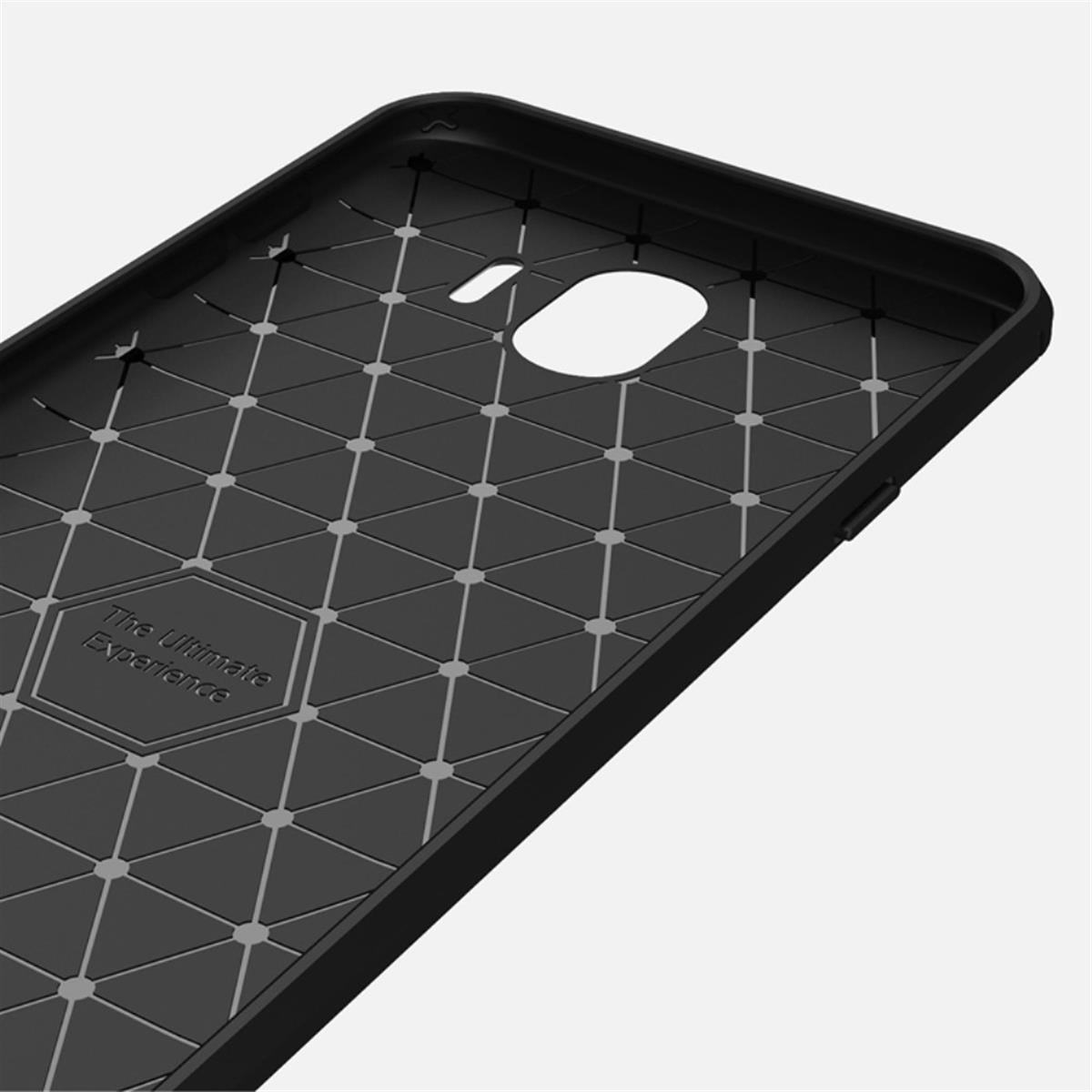 Hülle für Samsung Galaxy J4 2018 Handyhülle Schutzhülle Cover Case Carbon farben