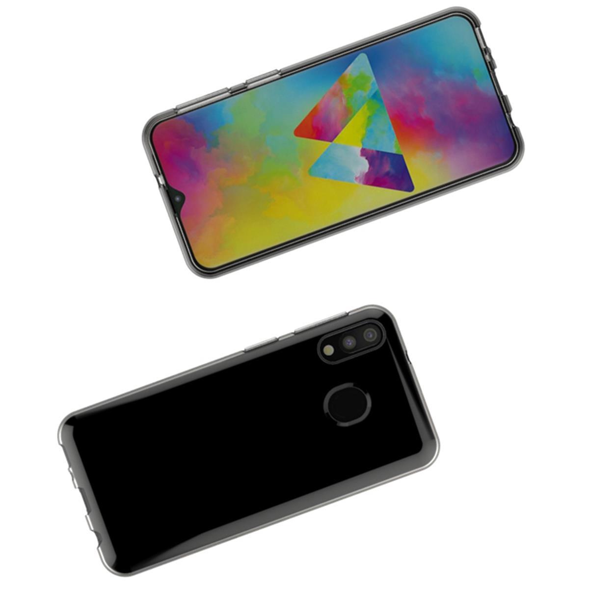 Hülle für Samsung Galaxy M20 Handyhülle Silikon Case Cover Bumper transparent