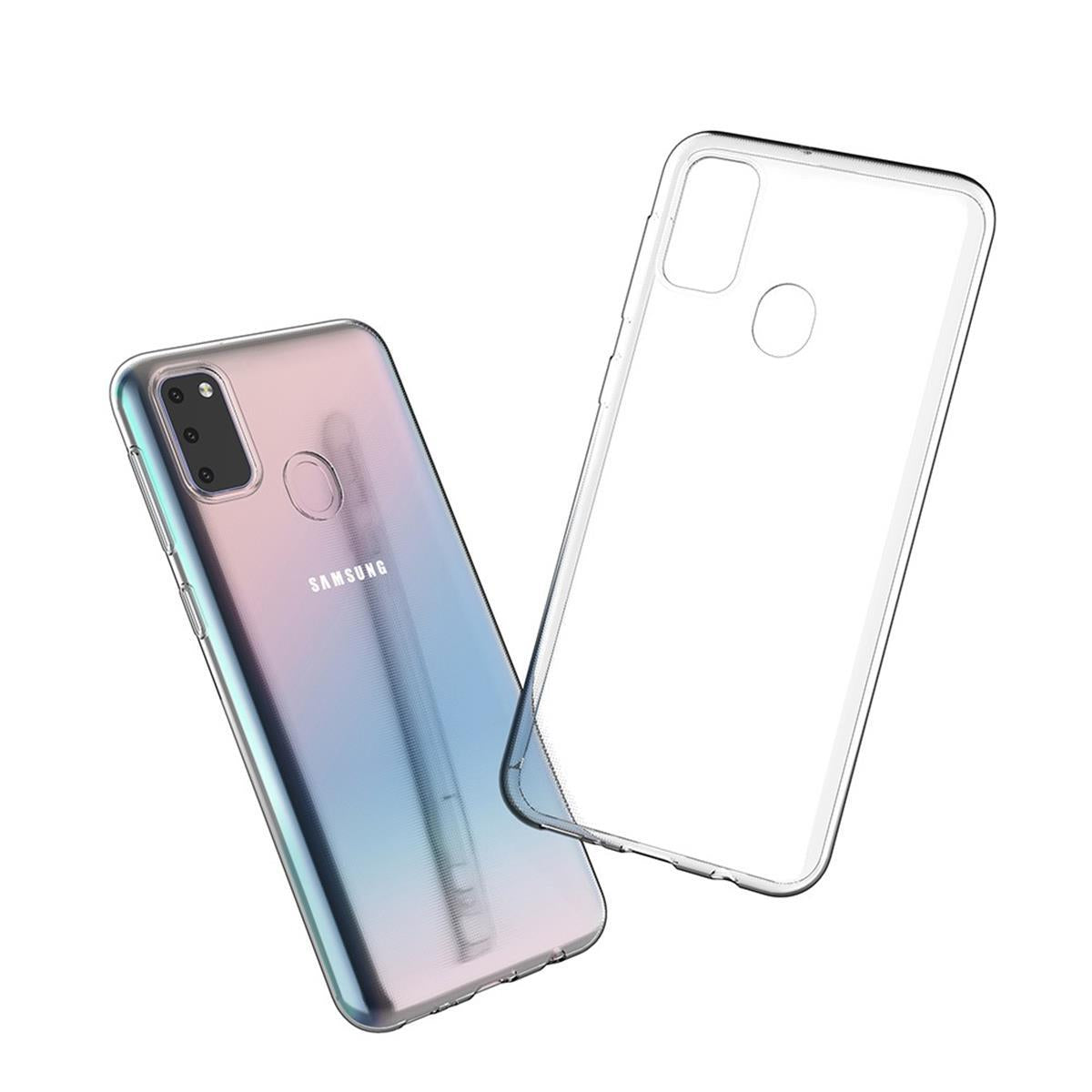 Hülle für Samsung Galaxy M21 Handyhülle Silikon Cover Case Bumper Transparent