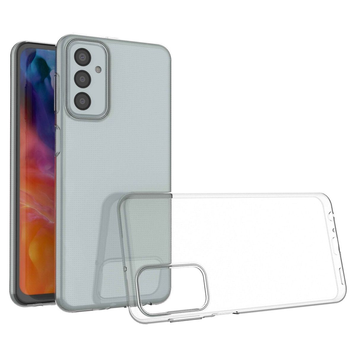 Hülle für Samsung Galaxy M23 Handyhülle Silikon Cover Case Bumper Softcase Klar