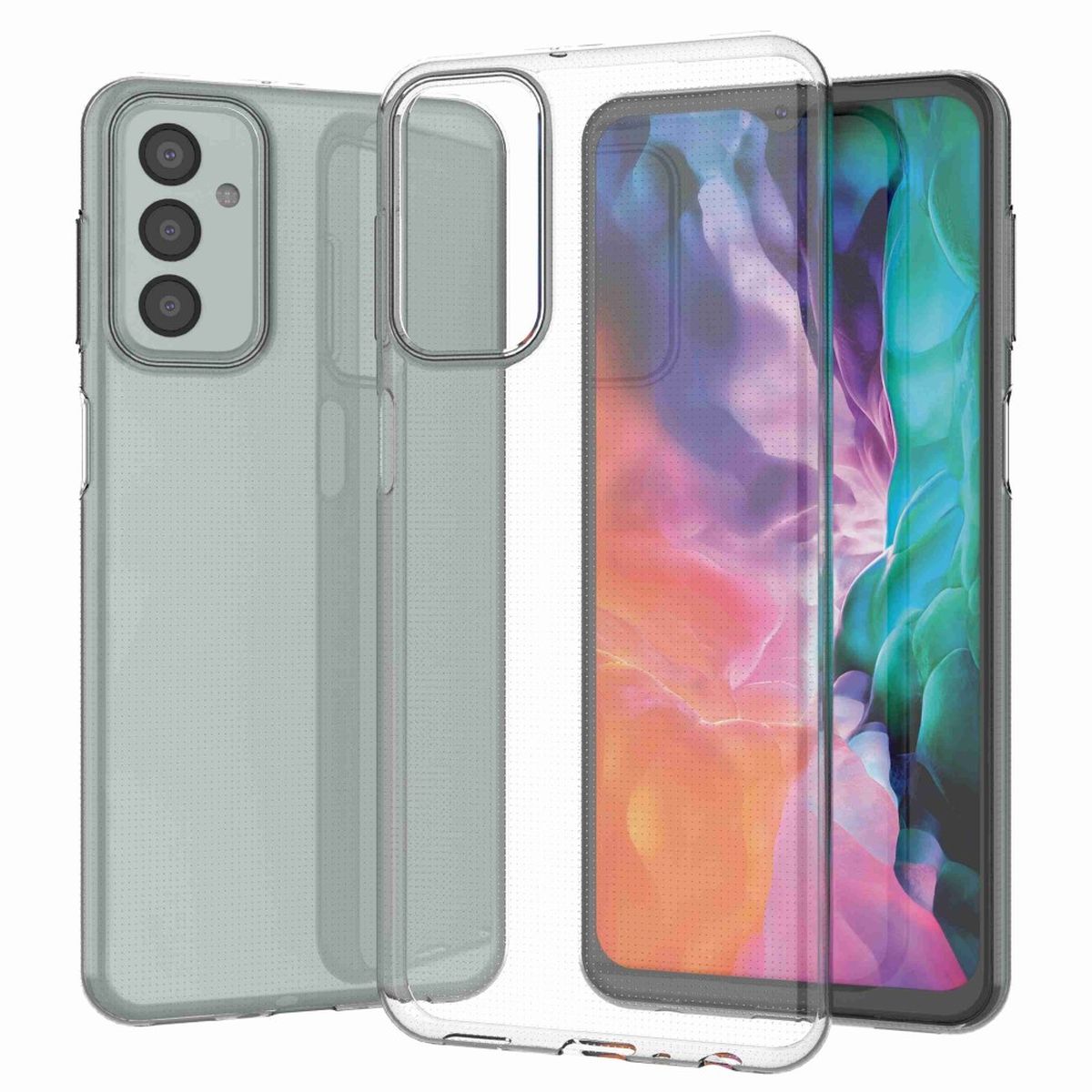 Hülle für Samsung Galaxy M23 Handyhülle Silikon Cover Case Bumper Softcase Klar