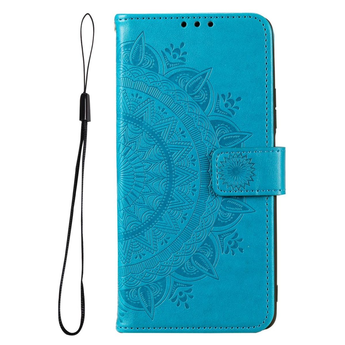 Hülle für Samsung Galaxy M33 5G Handyhülle Flip Case Cover Etui Mandala Blau