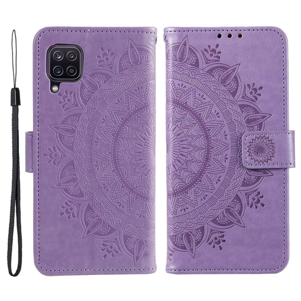 Hülle für Samsung Galaxy M33 5G Handyhülle Flip Case Cover Etui Mandala Lila