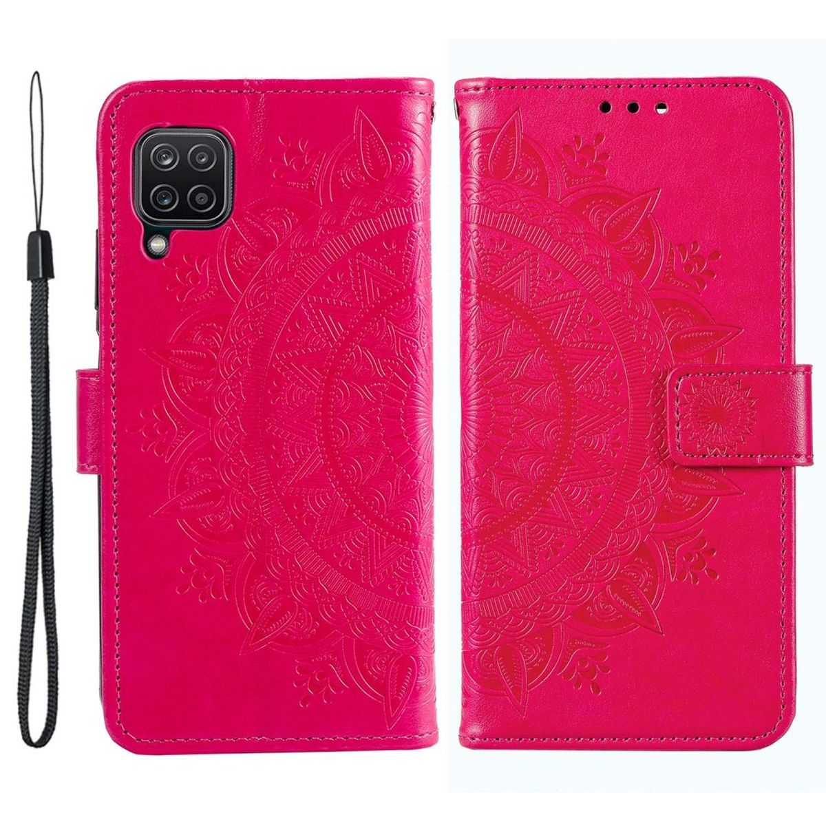 Hülle für Samsung Galaxy M33 5G Handyhülle Flip Case Cover Etui Mandala Pink