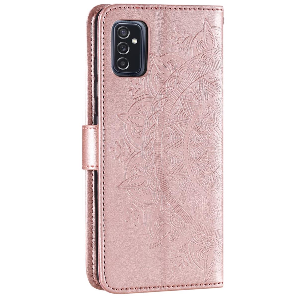 Hülle für Samsung Galaxy M52 5G Handyhülle Flip Case Cover Etui Mandala Rosegold